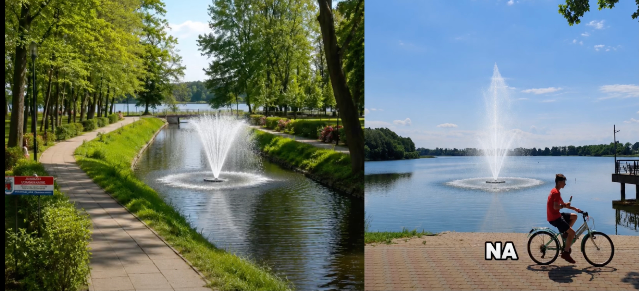 Nowa wizytówka Choszczna? Pływające fontanny mają szansę odmienić jezioro Klukom