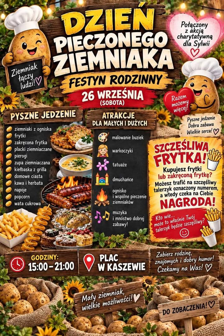 Smakowicie i z dobrym sercem – Festyn Rodzinny „Dzień Pieczonego Ziemniaka” w Kaszewie