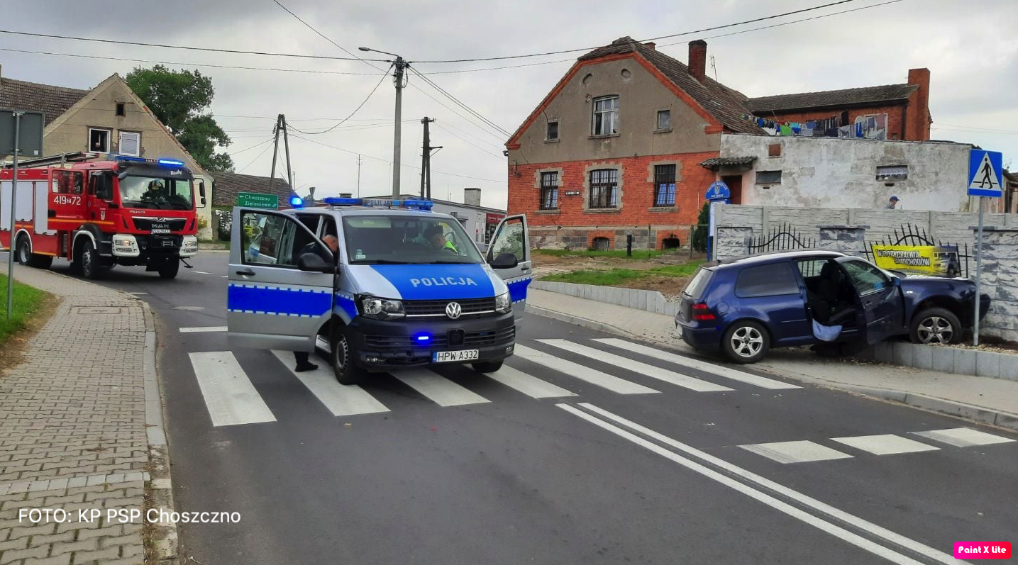 Pościg za kierowcą Volkswagena w Krzęcinie zakończony na płocie...