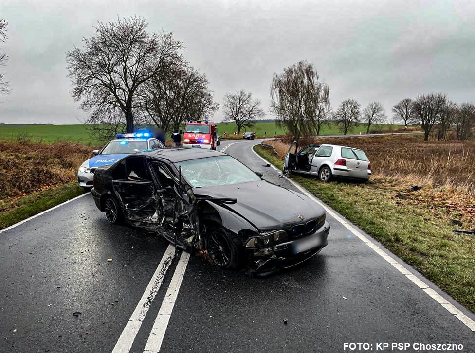 Wypadek na DW 151 Zamęcin - Choszczno | FOTO