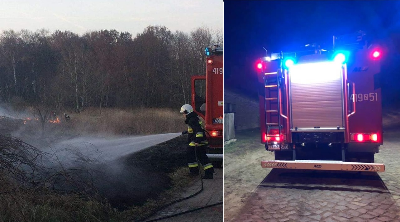Pożar stodoły w Kolsku i nieużytków w Bolewicach 