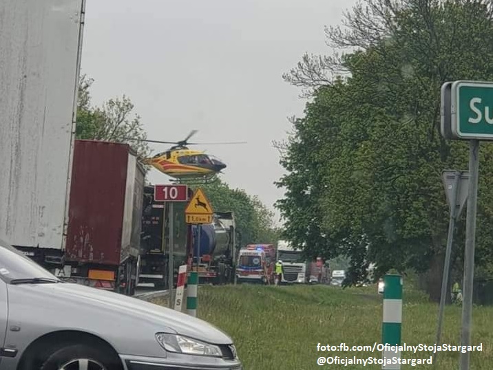 Tragiczny wypadek na trasie Suchań - Recz. Dwie osoby ranne jedna zginęła na miejscu